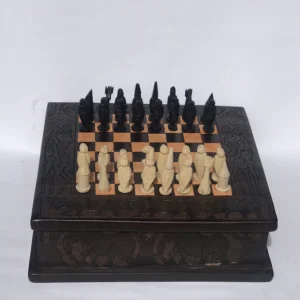 Chess Box – Hand-Carved Ebony Wood