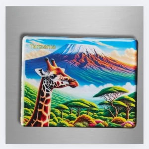 Giraffe & Kilimanjaro Magnet – Safari Landscape Edition